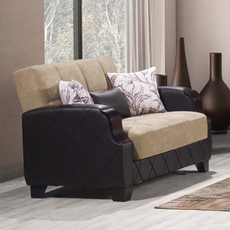 Avec compartiment de rangement brun - confortable pour étudier le rangement convertible, collectionnez votre confort