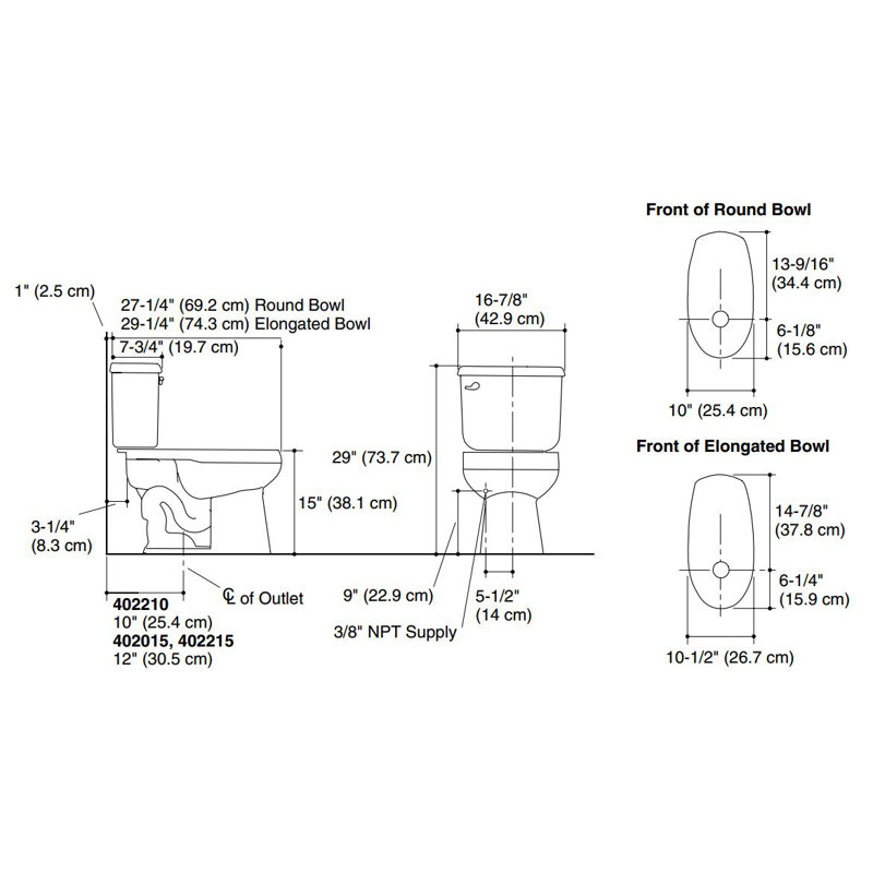 Windham 1.6 Gallons GPF Kit, White