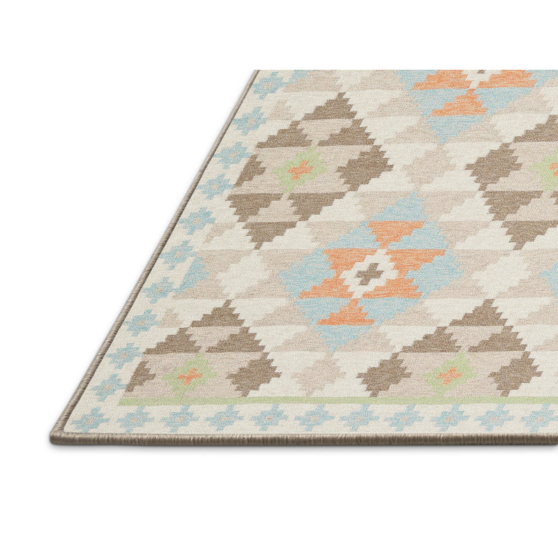 Tapis contemporain gris / olive, Rectangle 8 pi x 10 pi