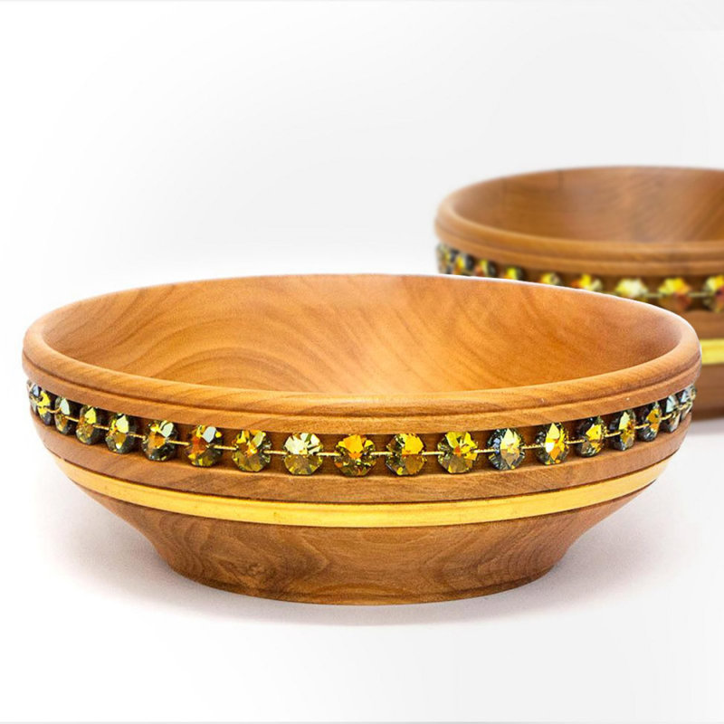 Amestris 3 Piece Serving Bowl Set, Brown/Amber Gold, 1, 11.61"