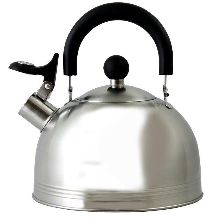 Mr. Coffee Harpwell 1.8 Quart Stainless Steel Whistling Tea Kettle