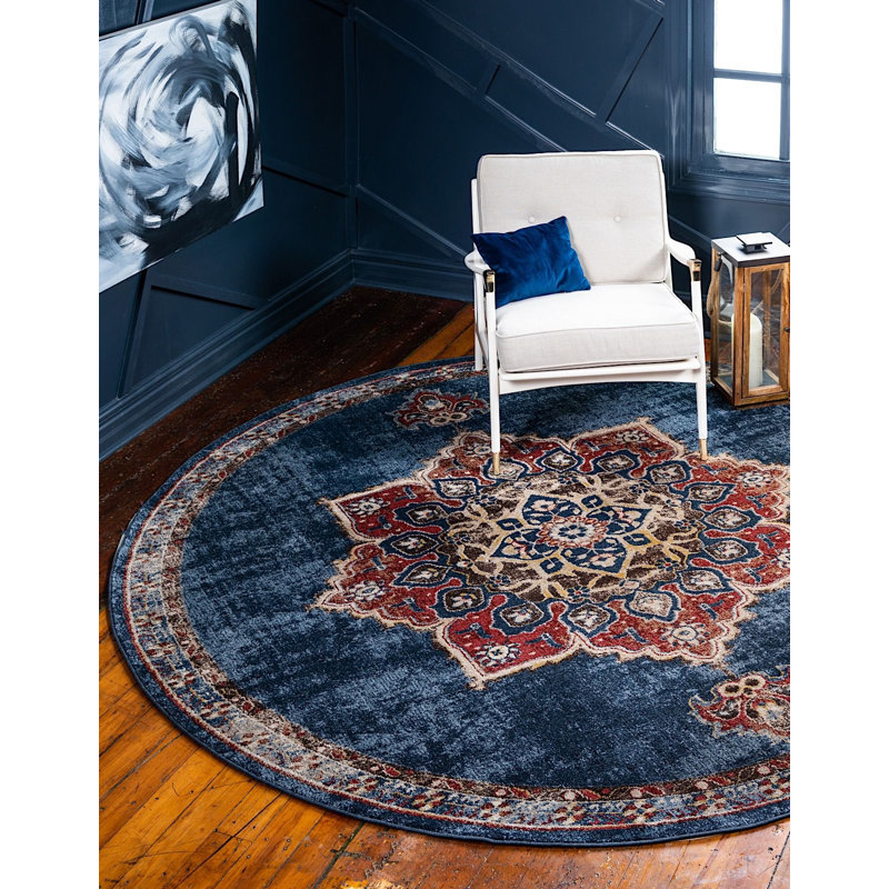 Ulla Oriental Indoor Rug, Round 8'