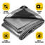 Bâche en polyéthylène robuste de 50 pi x 50 pi 5 mil, imperméable et résistante aux rayons UV-67632438