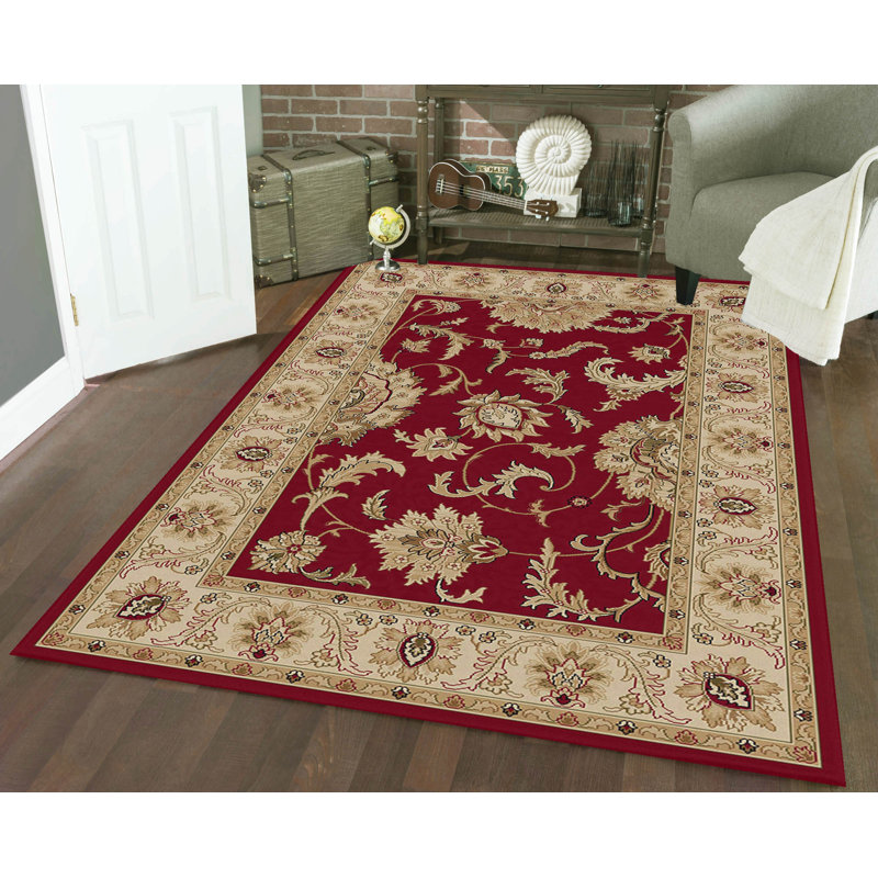 Tapis oriental rouge / beige Weisgerber, Rectangle 3 pi 3 po x 4 pi 11 po