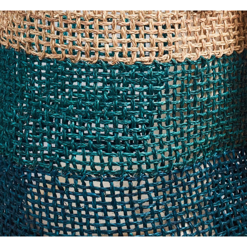  Panier général en ruppie maritime Crafted Home, Bleu sarcelle