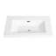 Lavabo de salle de bain en résine 30 po, blanc brillant - et durable