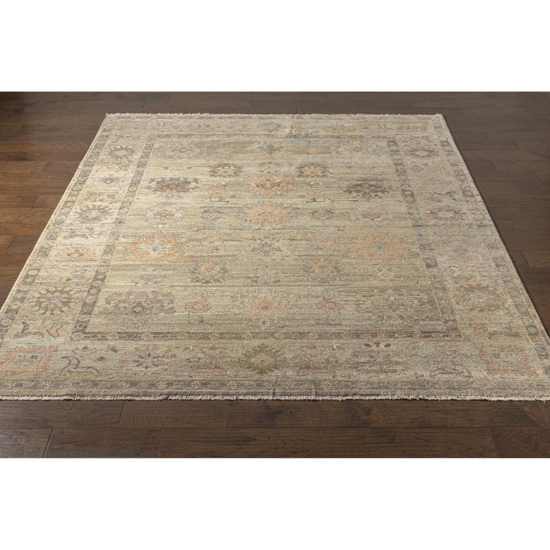 Rectangle Khotan Wool Area Rug, Rectangle 9' x 12'