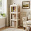 Bibliothèque de rangement rotative pliable à 3 niveaux à 360 degrés, base pivotante anti-rayures stable et panneaux translucides anti-poussière, bureau compact et peu encombrant, chambre à coucher