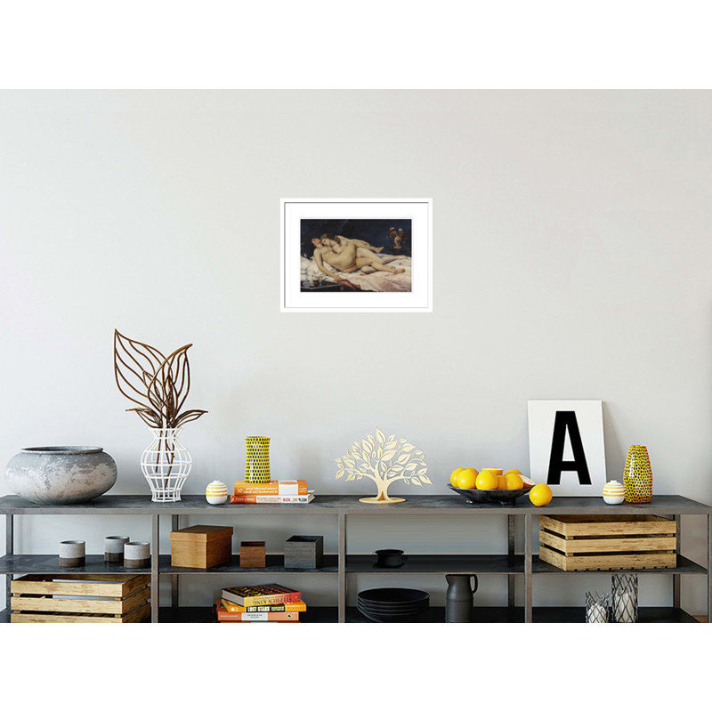 Le Sommeil par Gustave Courbet, impression giclée encadrée, H 16,29 po x l 21,75 po