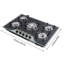 30" LPG/NG Gas Cooktop Built-in 5 Burner Stove Hob Cooktop