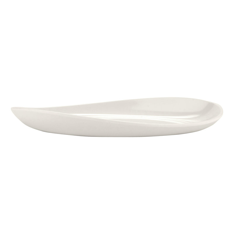 Le GE Plateau ovale en mélamine, 15 po x 8 po, Blanc américain