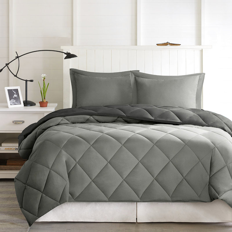 100% Microfiber 3m Comforter King And 2 Charming Hidden Flange Zipper Shams