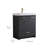 30'' Freestanding Ebony Wood Vintage Single Bathroom Vanity With Ceramic Top