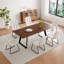 7-Piece Extendable Kitchen Dining Table with 6 Modern Dining Chairs-121934043-121934042