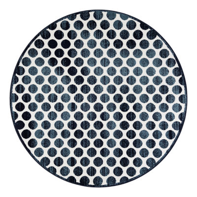 Sabrina Soto Dots Indoor/Outdoor Rug Navy Blue