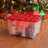 IRIS 54 Qt. Holiday Storage Buckled Clear Box, Clear Body With Red Lid & Elf Green Buckles (4-pack)-2074975448