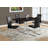 Kathy Dining Table, 60 Inch Rectangular Black, U Shape Chrome Metal Legs-114776281