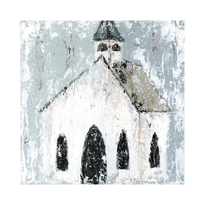 Church 1 Piece Wall Art on Canvas, 30.48 cm H x 30.48 cm W, Wrapped Canvas