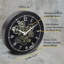CLXEAST, horloge murale à mouvement réel de 15 pouces, horloges murales industrielles rétro en métal Steampunk pour le salon, la cuisine, le bureau personnel