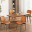  Ensemble de 2 chaises de salle à manger en similicuir de style moderne Mid-Century avec structure en bois pour les salles à manger, les cuisines et les salons-1677548706