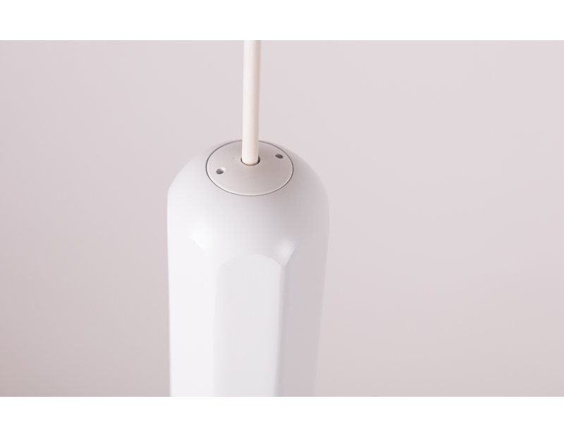 Brixton 1 - Light LED Pendant, 4.5" H x 1.75" W x 1.75" D, White