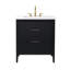Ensemble de meuble-lavabo simple 30 po avec dessus en pierre reconstituée Bilroy-1353191652