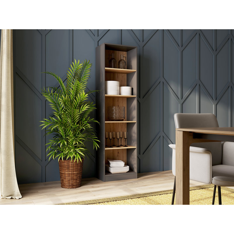 Paridhi Solid Wood Standard Bookcase - Tall Freestanding Book Shelf for Living Room, Study and Bedroom, Wooden Shelving Unit Book Case