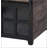 Rustic Oak and Black Coffee Table with Sliding Doors