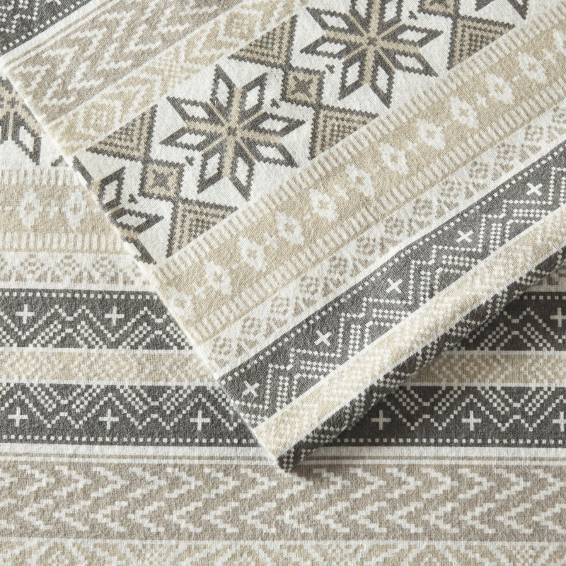 100% Cotton Flannel Sheet In Queen Printed - Cozy And Soft For A Deep Sleep, Various Prints Available, Includes Flat Sheet, Fitted 14" Mattress, 2 Pillowcases, Machine Washable, Ultra-cozy Soft,