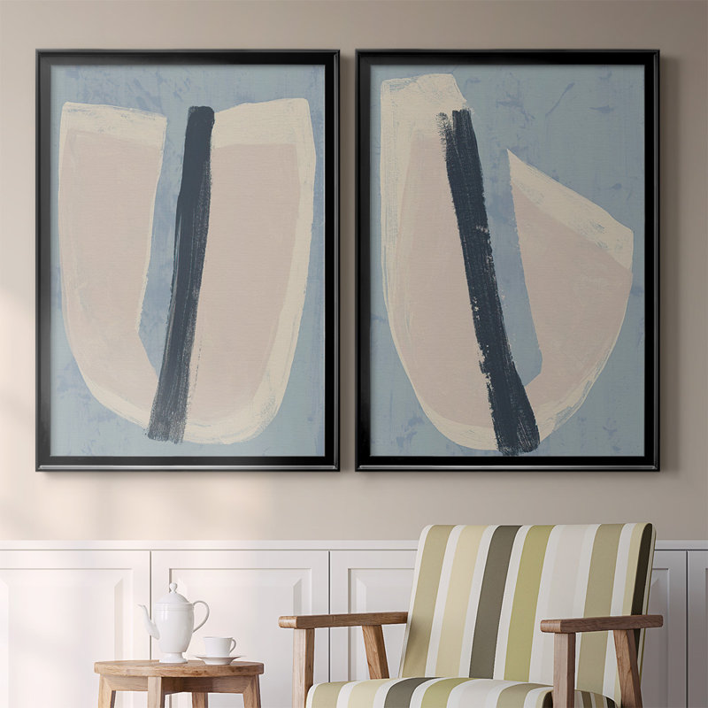 «Paper Slice I», toile encadrée de qualité supérieure - prête à être accrochée, H 30,5 po x l 45 po, Noir