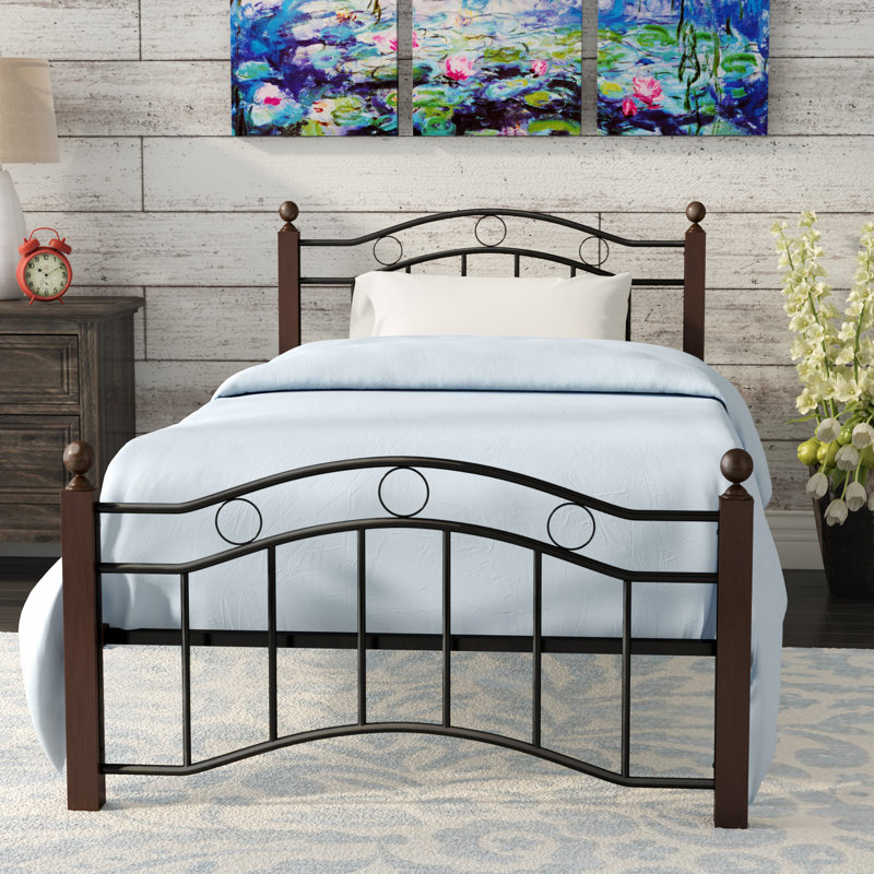 Platform Bed, Hammered Copper, Twin