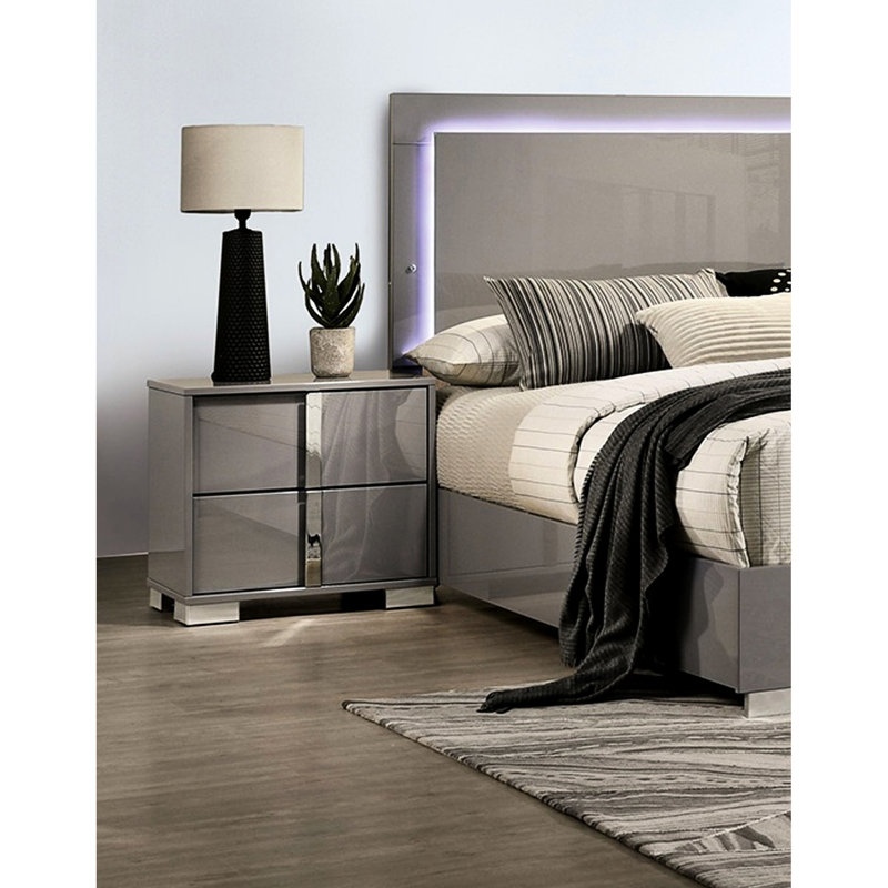 Table de chevet Modern Taupe