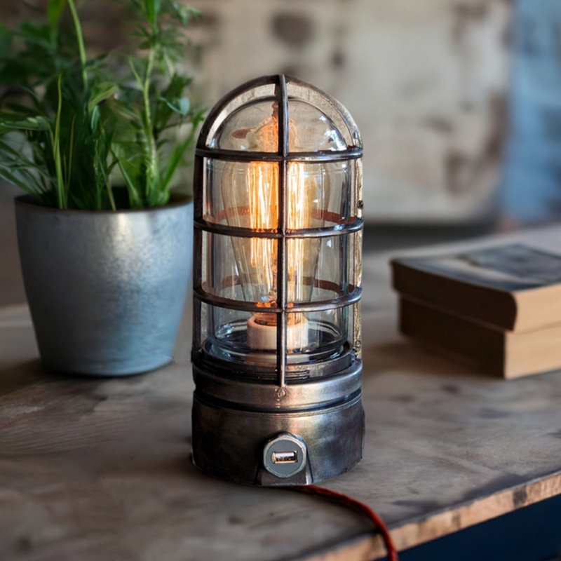 Lampe cage - Style industriel rétro Steampunk