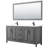 Daria 72'' Double Bathroom Vanity with Carrara Marble Top with Mirror-97878038-97878035
