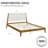 Juno Solid Wood Upholstered Headboard Bed Frame-1372511140