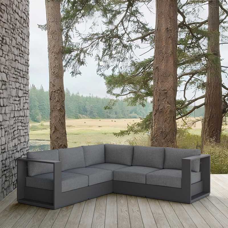 Sydney Sectional Sofa 5Pc - Bronze, Charcoal, Gray