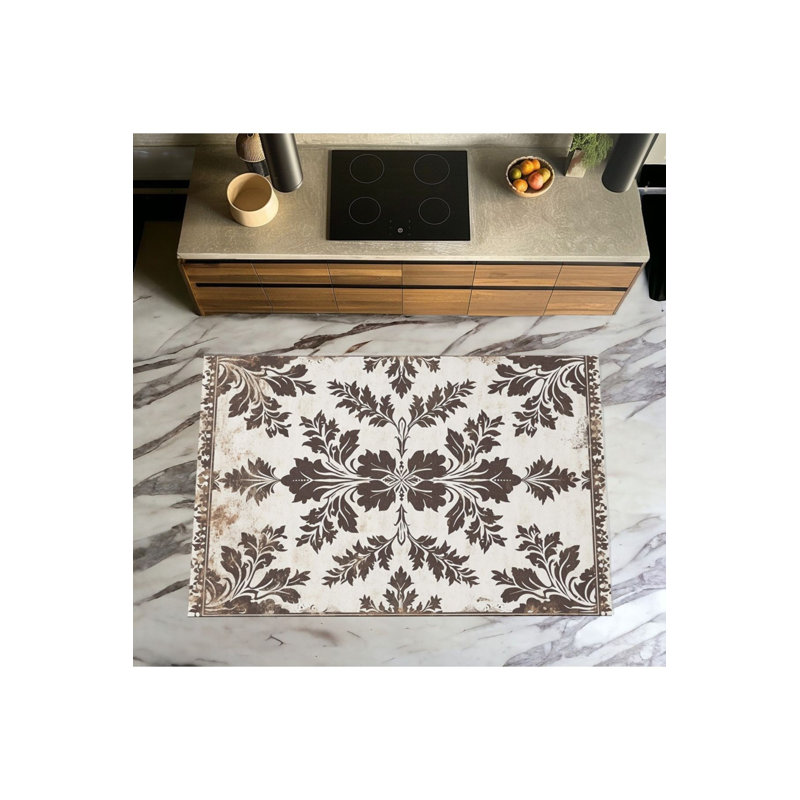 Tapis lavable à motif floral, Sous-tapis carré 3 pi 3 po inclus