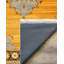 Tapis en coton à imprimé oriental jaune et gris Girvin-2001243315
