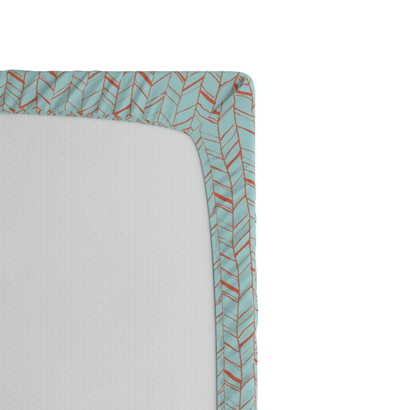 Microfiber Geometric Fitted Sheet, Twin XL Fitted Sheet