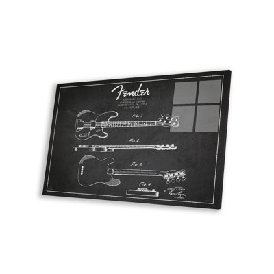 " Fender Guitar Patent Blueprint " by Aged Pixel