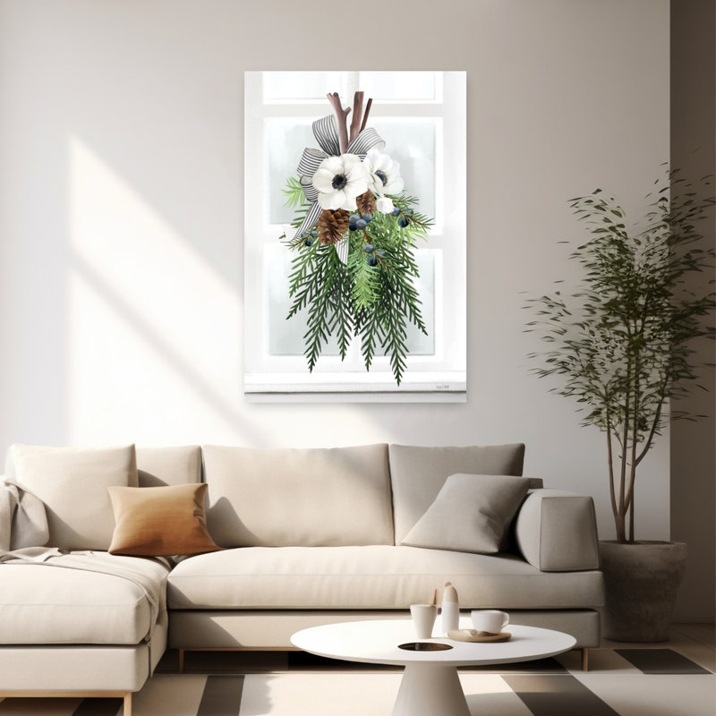 Art contemporain fleur de pin Juniper, H 60 po x l 40 po