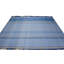 Blue Hand-Knotted Wool Subtle Striped Plaid Geometric Modern Contemporary Carpet Rug-900945100