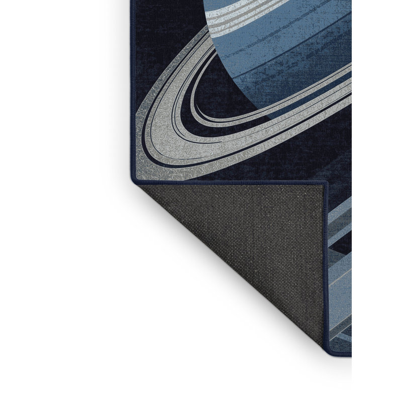 Tapis gris doux et moelleux à motif abstrait moderne et contemporain Churchton, 5x7