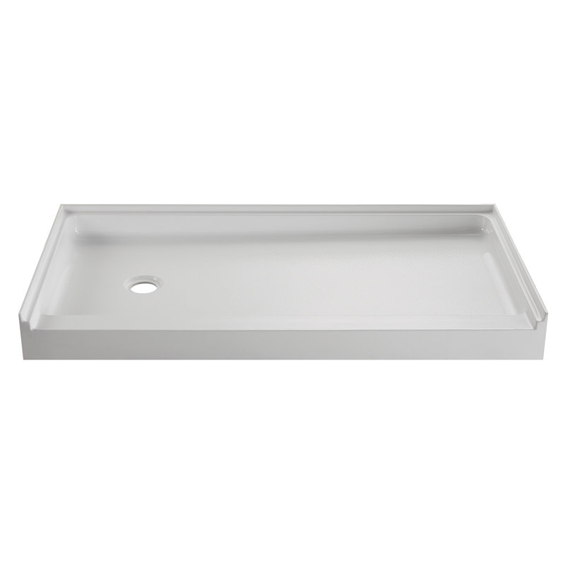 Kingston Brass Bonaire 60-Inch x 32-Inch Anti-Skid Acrylic Shower Base, Left