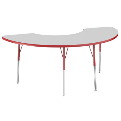 Table d'activité demi-lune 36 "x 72" avec pieds réglables