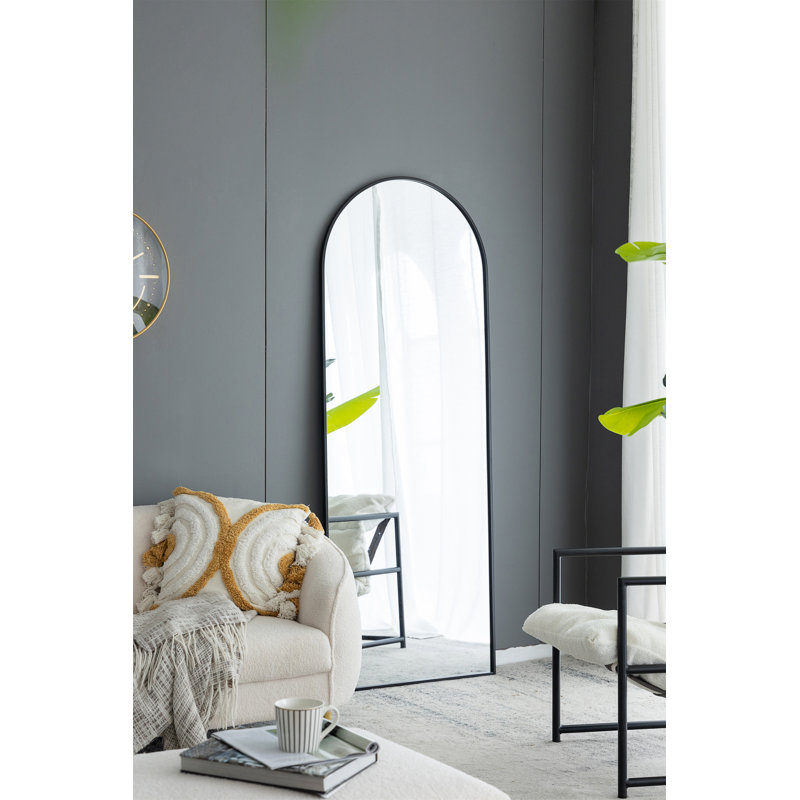 28X1x74" Celine Arch Body Mirror, Black