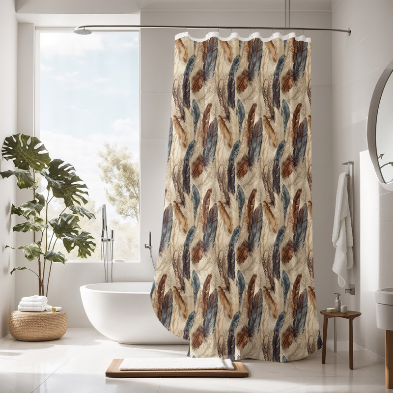 Abstract Shower Curtain, 72" H x 70" W