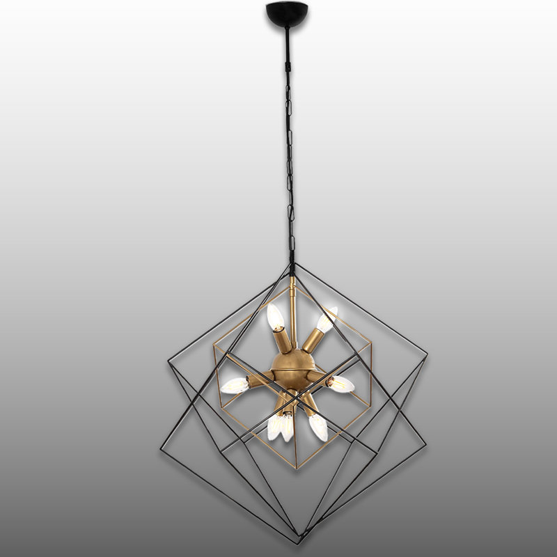 Lustre géométrique antique 9 lumières