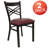 Prompton Modern "X" Back Metal Restaurant Chairs (Set of 2) by Flash Furniture-1688819484