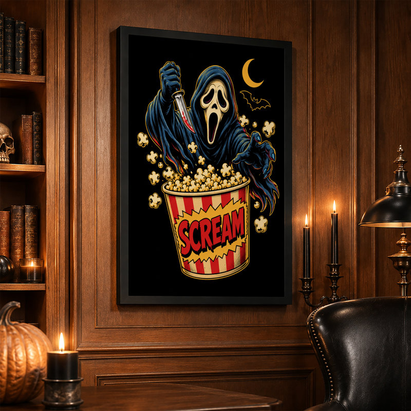 Art mural sur toile, "Ghost Mask", H 24 po x l 16 po